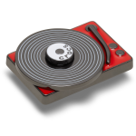 Spinning Record Player Jibbitz - Multi Osfa