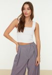 Thick Straps Blouse - Ecru