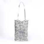Lola Funky Silver Leather Shoulder Bag - Silver Leather