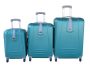 Green 3-PIECE Abs Luggage Set With Spinner Wheels And Tsa Locks