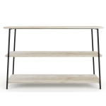 Leah Steel Pipe Shelf Console - Ash Wood
