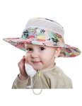 Zurlefy Baby Sun Hat For Girls 6-12 Months Summer Beach Toddler Girl Hat Adjustable Upf 50+ Sun Protection Infant Sun Hat 32-01X
