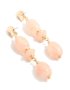 Goldair Gold Oval Pink Beaded Drop Earrings