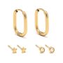 Waterproof Stainless Steel Hoop & Stud Earring Pack