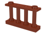 Parts Fence 1 X 4 X 2 Spindled With 2 Studs 30055 - Reddish Brown