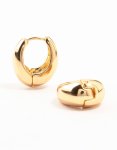 Goldair Gold Teardrop Bubble Hoop Earrings