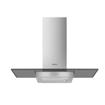 Smeg 90CM Stainless Steel And Straight Glass Extractor Hood
