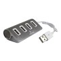 Volkano Pivot Series 4 Port USB Hub - Silver