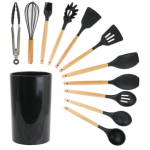 Kitchen Utensils - Set Of 12 Non-stick Silicone Utensils - Includes Holder