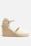 Wedge-heeled Espadrilles - Natural White