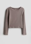 Ribbed Cotton Jersey Top - Mole