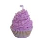 Purple Cupcake Candle