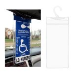Gasedin Handicap Placard Holder 11.6" 5" Ultra Transparent Parking Permit Placard Protector Disabled Parking Sign Protective Cov