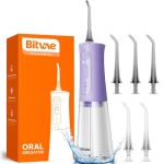 Bitvae Water Dental Flosser Teeth Pick Portable Water Teeth Cleaner Picks IPX7 Waterproof Oral Irrigator 3 Modes 5 Intensities U