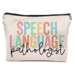 Iwxyi Slp Gift Speech Language Pathologist Bag Slp Speech Language Pathologist Makeup Bag Zipper Pouch Travel Toiletry Gifts For