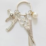 Y2K Barber Hair Driver Scissors Keychain Retro Metal Key Ring Purse Bag Backpack Car Key Charm Jewelry Gift