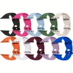 Sport Bands Compatible With Iwatch 42MM 44MM 45MM 41MM 38MM 40MM For Women Men Soft Silicone Bands For Series Se 8 7 6 5