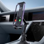 Car Cup Holder Mount For Tablets & Phones - Secure 4-14 Device Cradle Rotatable Design Abs Material - Ideal For Safe Driving & E