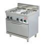 4 Plate Cooking Range With 1/1 Gn Convection Oven - 700 Series