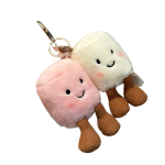 Fun Marshmallow Keychain Cute Soft Keychain Pendant Doll Pendant Gift