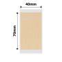 NB744 - - B1 / B21 / B3S / B4 - 40X70MM - 105 Kraft Labels