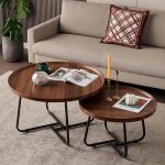 Daria Coffee Table Set In White Brown - Brown