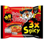Buldak 3X Spicy Hot Chicken Flavor Ramen Korean Noodles 140G - Extreme Extreme Ghost Pepper Level Stir-fried Instant Noodles Ult