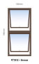 Top Hung Aluminium Window Bronze PTT612 2 Vent W600MM X H1200MM