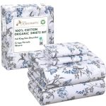 Ruvanti 100% Cotton Organic Percale Sheets Cal King Size Crisp Cooling Bed Sheets For Hot Sleepers Deep Pocket 13" Soft Peach Fi