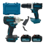 21V Impact Wrench And Cordless Drill Combo Set