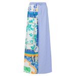 Striped Cotton Trousers -light Blue