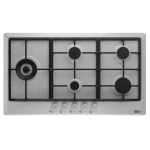 Defy DHG129 - 90CM Gemini Gas Hob With Wok Burner - Stainless Steel