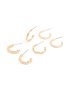 Goldair Gold Textured & Twisted Hoop Earrings 3-PACK