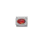 Composable Classic Link In Silver With Red Opal