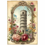 Tear Resistant Deco Print Tower Of Pisa