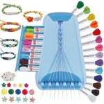 Friendship Bracelet Making Kit For Girls Ages 8-12 Kids Jewelry Making Kit With 28 Pre-cut Threads And Letter Beads Arts And Cra