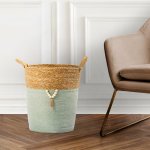 Home.life Conical Bulrush And Paper Basket Moss - Large 40X45CM