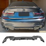 Bmw G20 M Sport Style Rear Diffuser Gloss Black 2019-2024