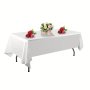 Elegant Pure White Tablecloth - Waterproof Oil-Proof No-Wash PEVA Cover For Parties Weddings And Restaurants - 137.16cm X 274.32cm Rectangular