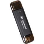 Transcend ESD310 1TB USB Type-a c 10GBPS Black Portable External Solid State Drive