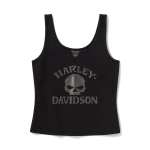 Women’s Willie G Skull Bling Tank – Harley Black