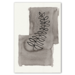 On Black 2 Art Print - A4 Framed Canvas With Natural Wood Frame