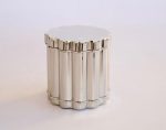 Silver Fluted Box With Lid – 15X14CM