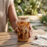 4 Pack Smoothie Clear Mason Jar Set