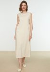 Beige Sleeveless Long Dress