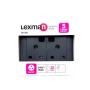 Lexman Double Socket Infinity Black 100 X100