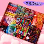 780PCS Hair Clip Hair Ties Combination Gift Box Small Flower Clip Bb Clip Hair Rope Rubber Band Hair Accessories