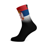Serbia Flag Socks - Medium Black