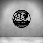 Trumpet 1 With Custom Text - 300MM Grey