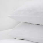 400 Thread Count Egyptian Cotton Sateen Satin Stitch Pillowcase Pair White - King Pair 50X90CM